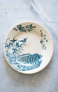 One Vintage French Ironstone Plate