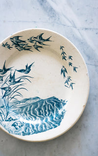 One Vintage French Ironstone Plate