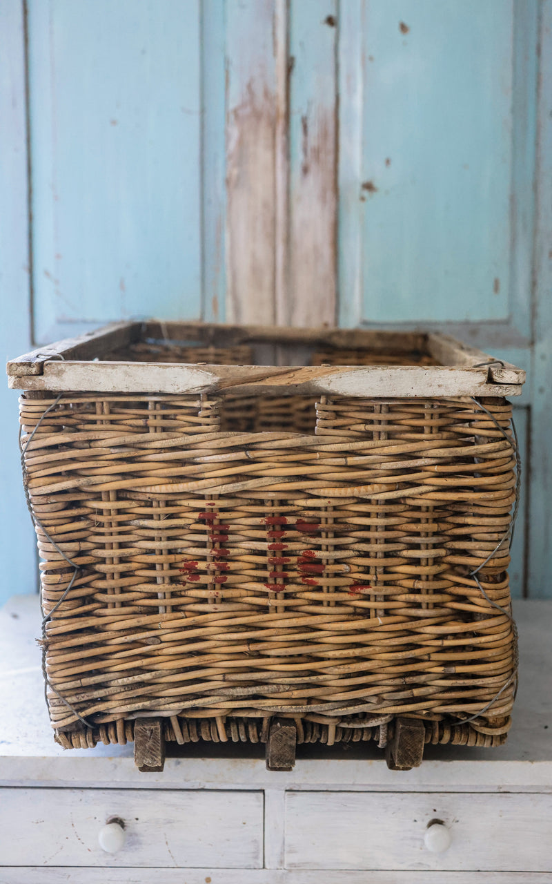 Vintage French Boulangerie Basket ~B