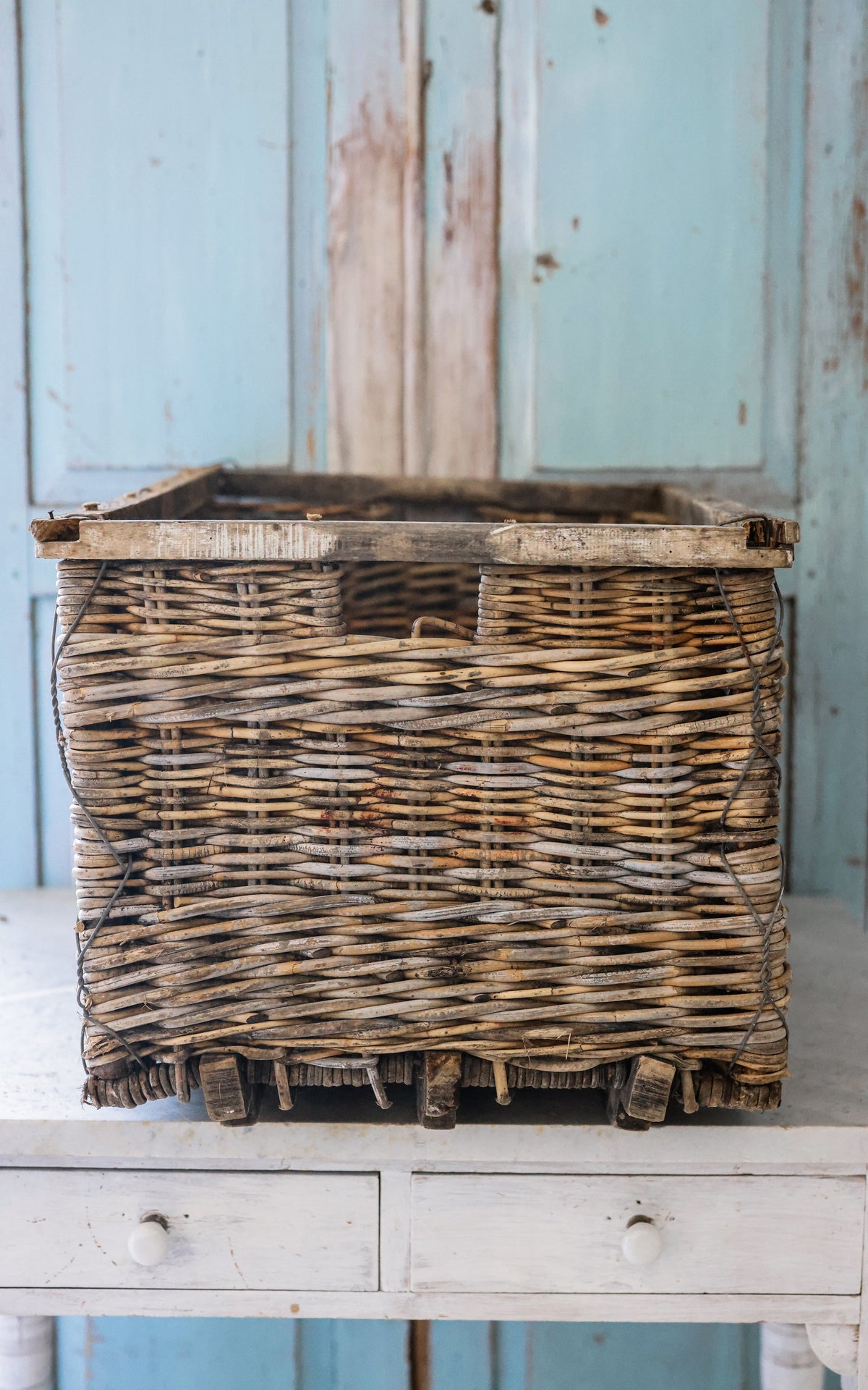 Vintage French Boulangerie Basket ~ D