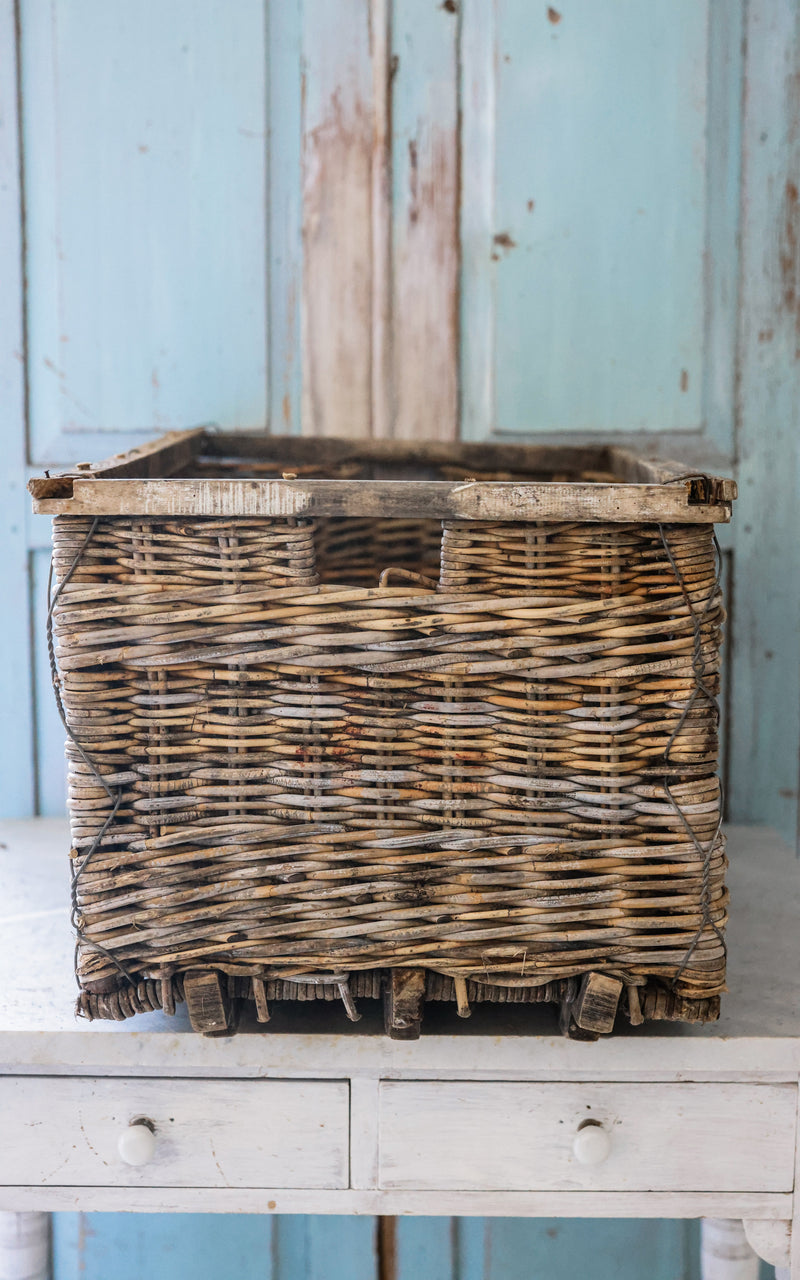 Vintage French Boulangerie Basket ~ D