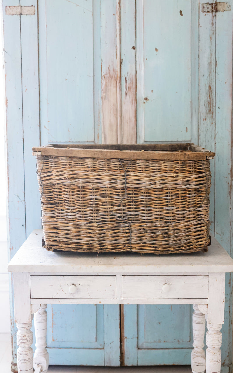 Vintage French Boulangerie Basket ~ D
