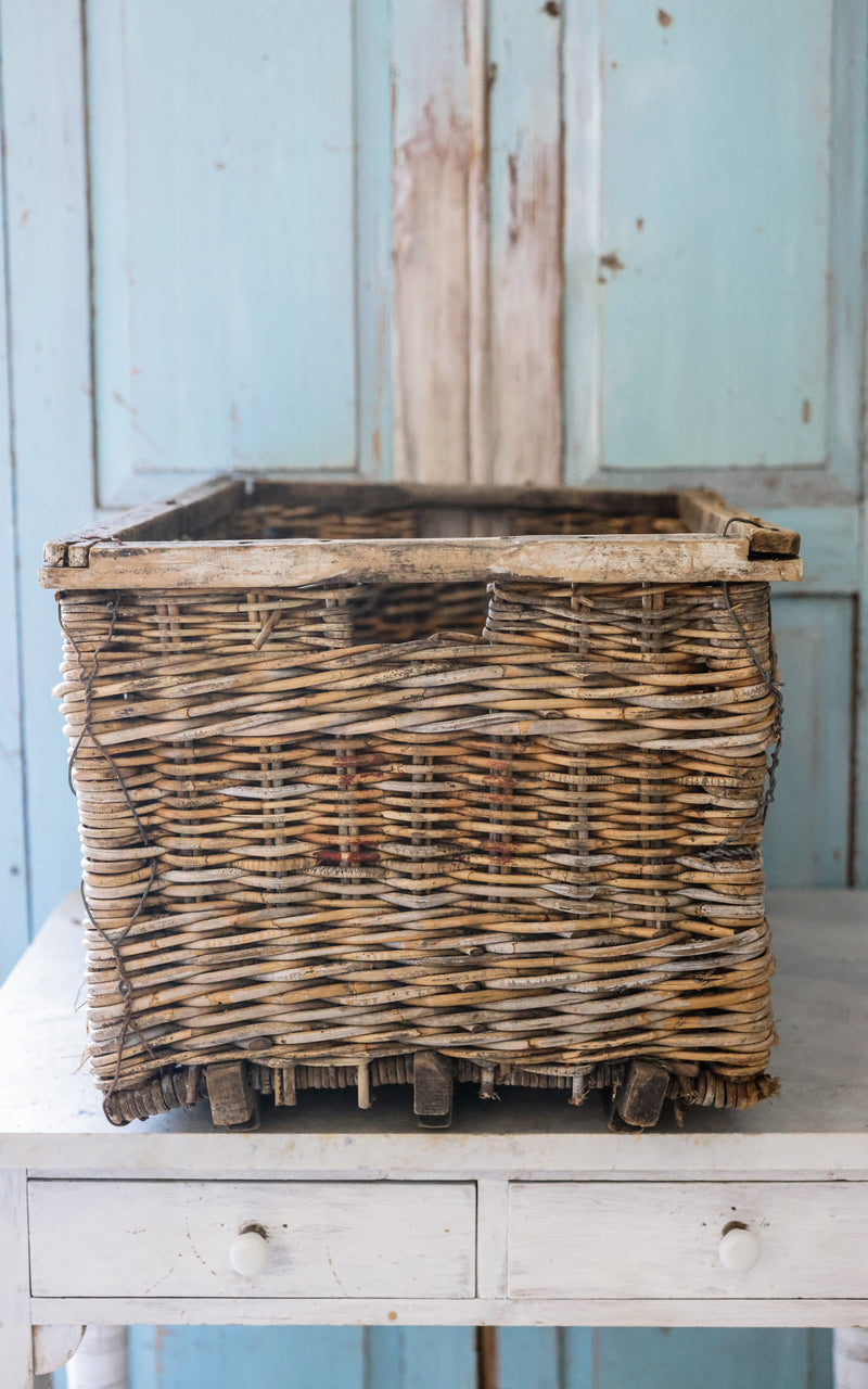 Vintage French Boulangerie Basket ~ D