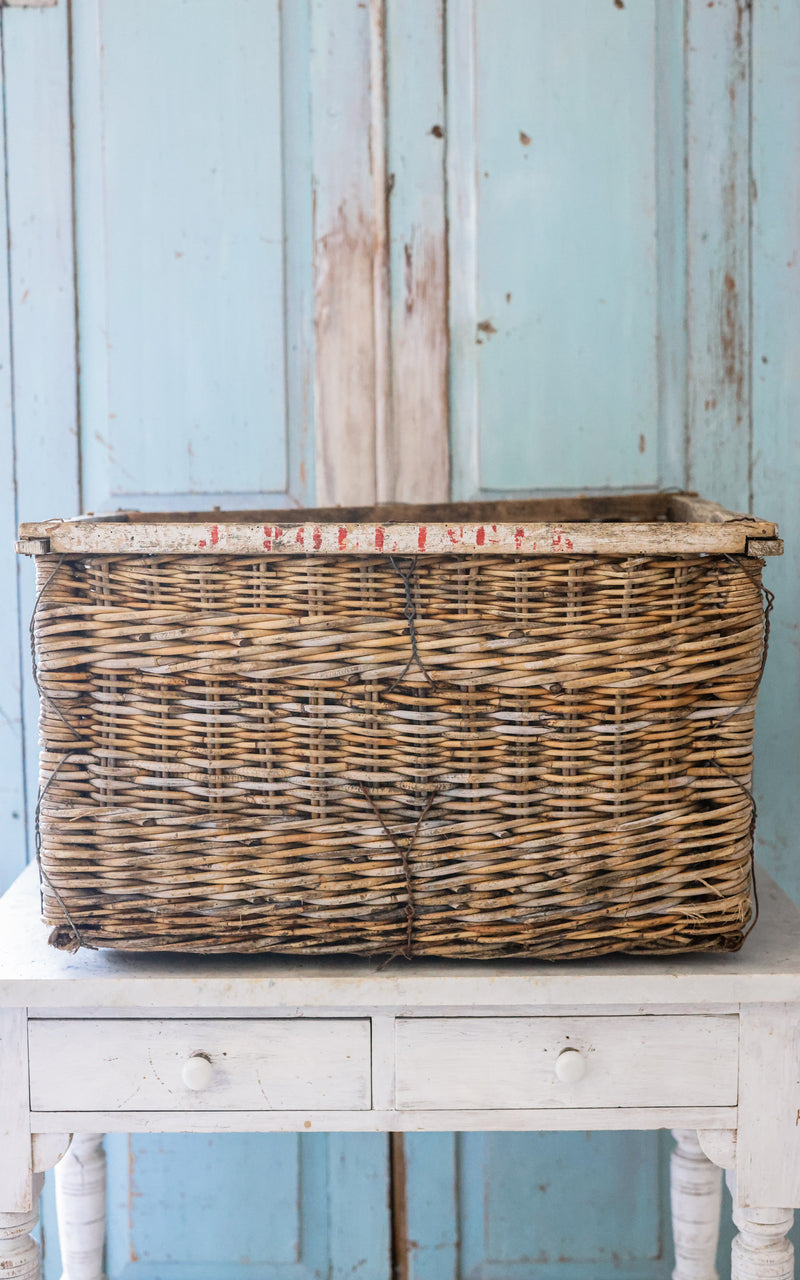 Vintage French Boulangerie Basket ~ D
