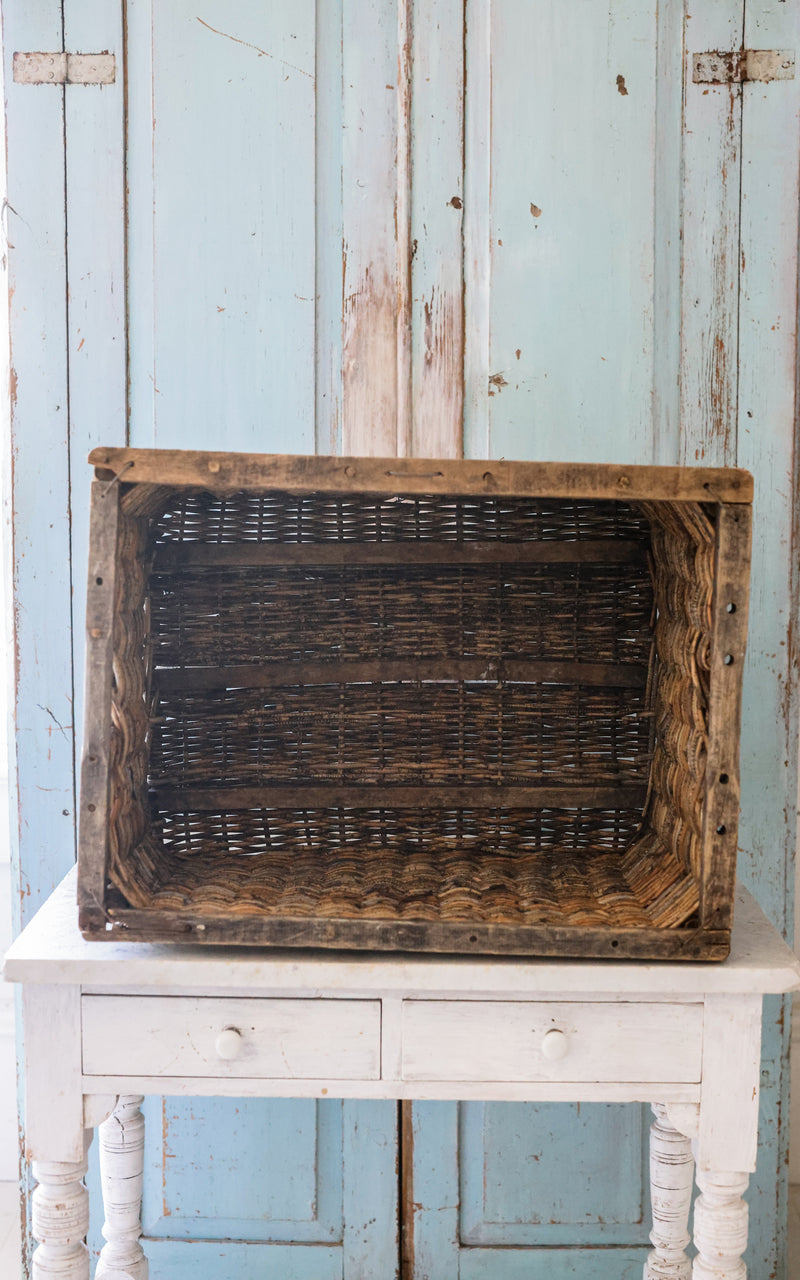 Vintage French Boulangerie Basket ~ D