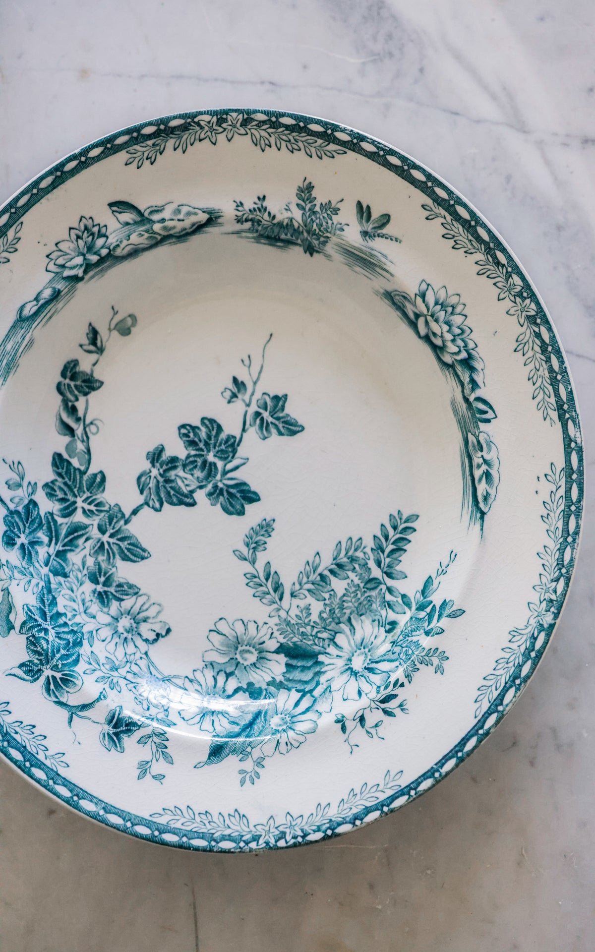 Set of Three Vintage French Transferware Plates