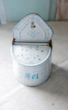 Vintage French Enamelware Salt Container
