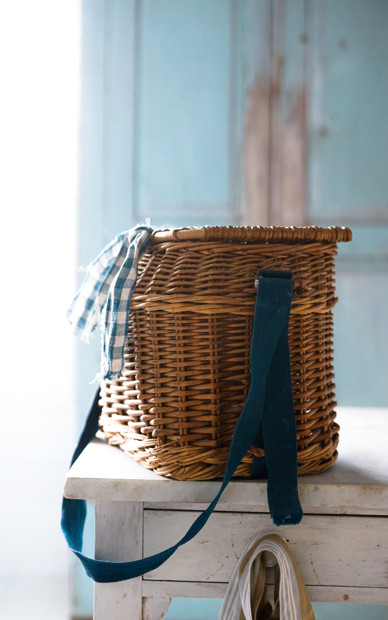 Large Vintage French Fishing Basket