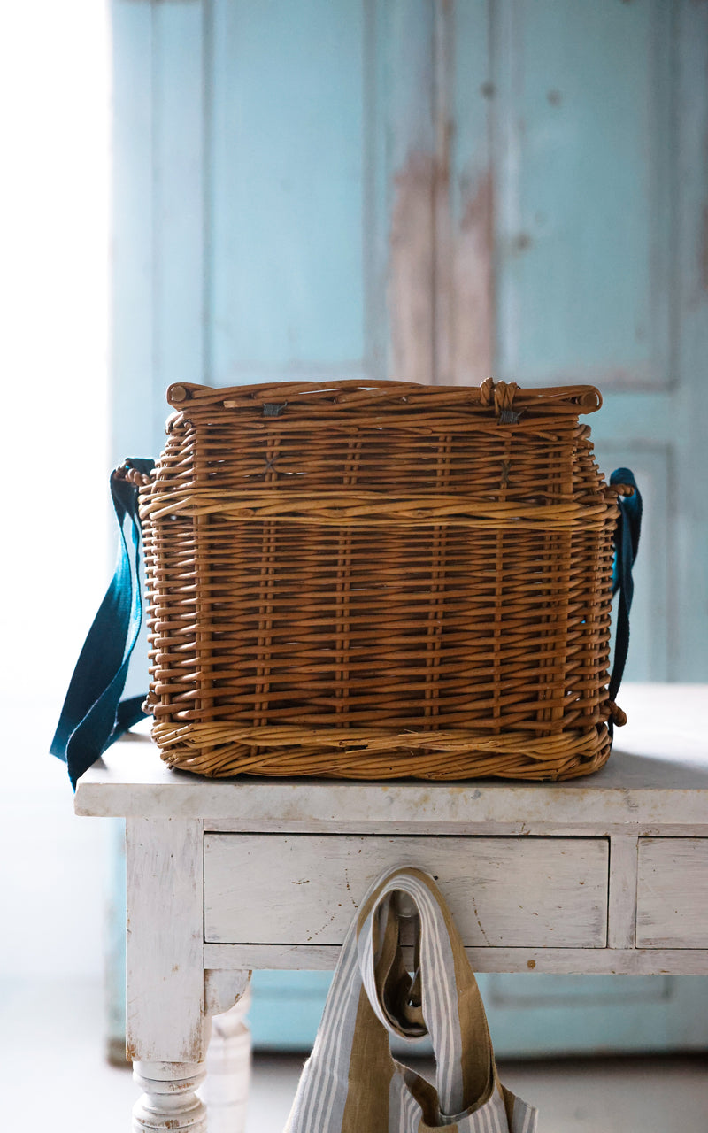 Large Vintage French Fishing Basket