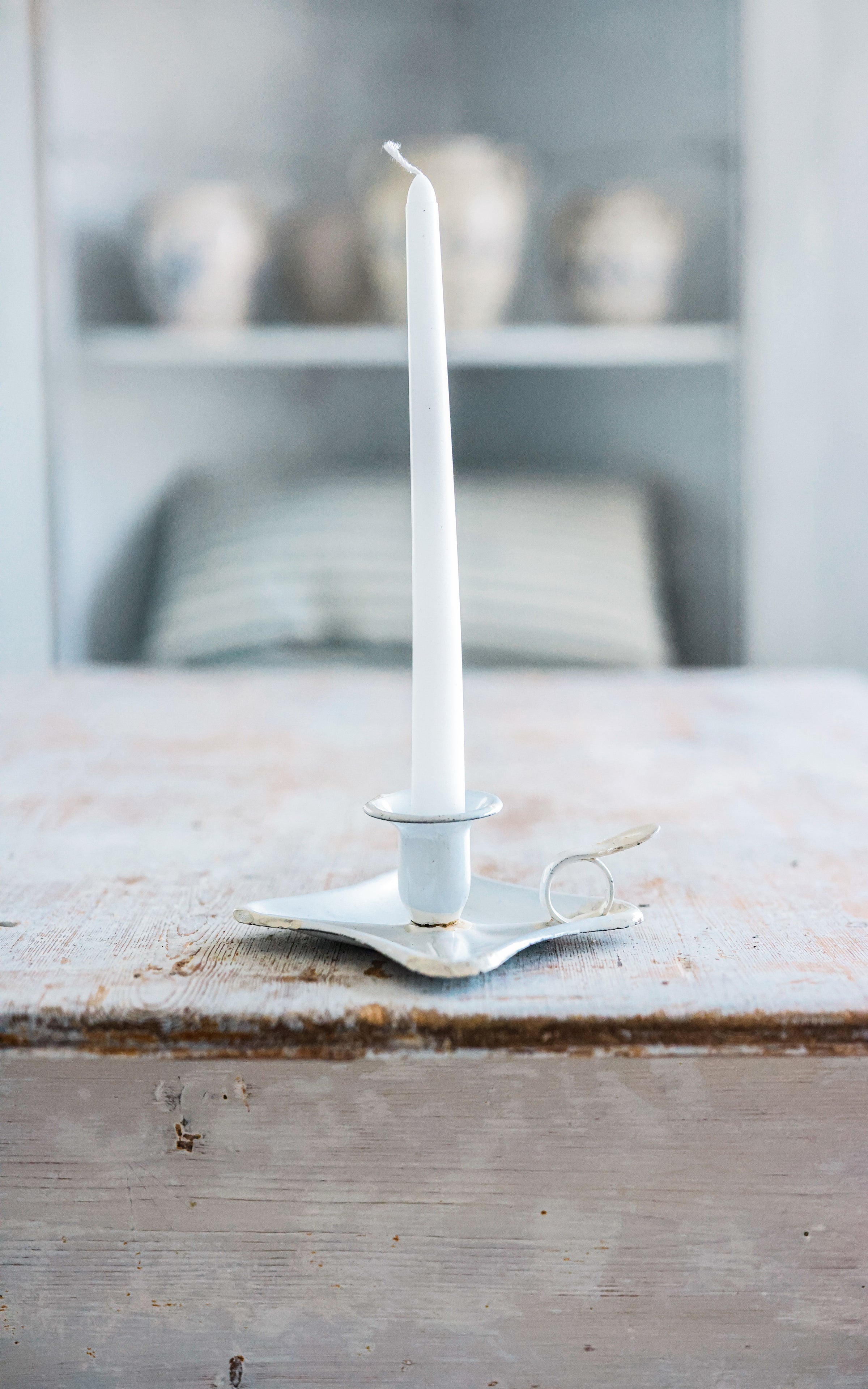 Vintage French Enamelware Candle Holder