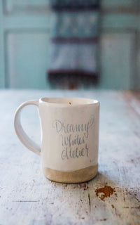 Set of Two Handmade Marley & Lockyer Mugs Liz June's Atelier Lavender Essential Oil Candles