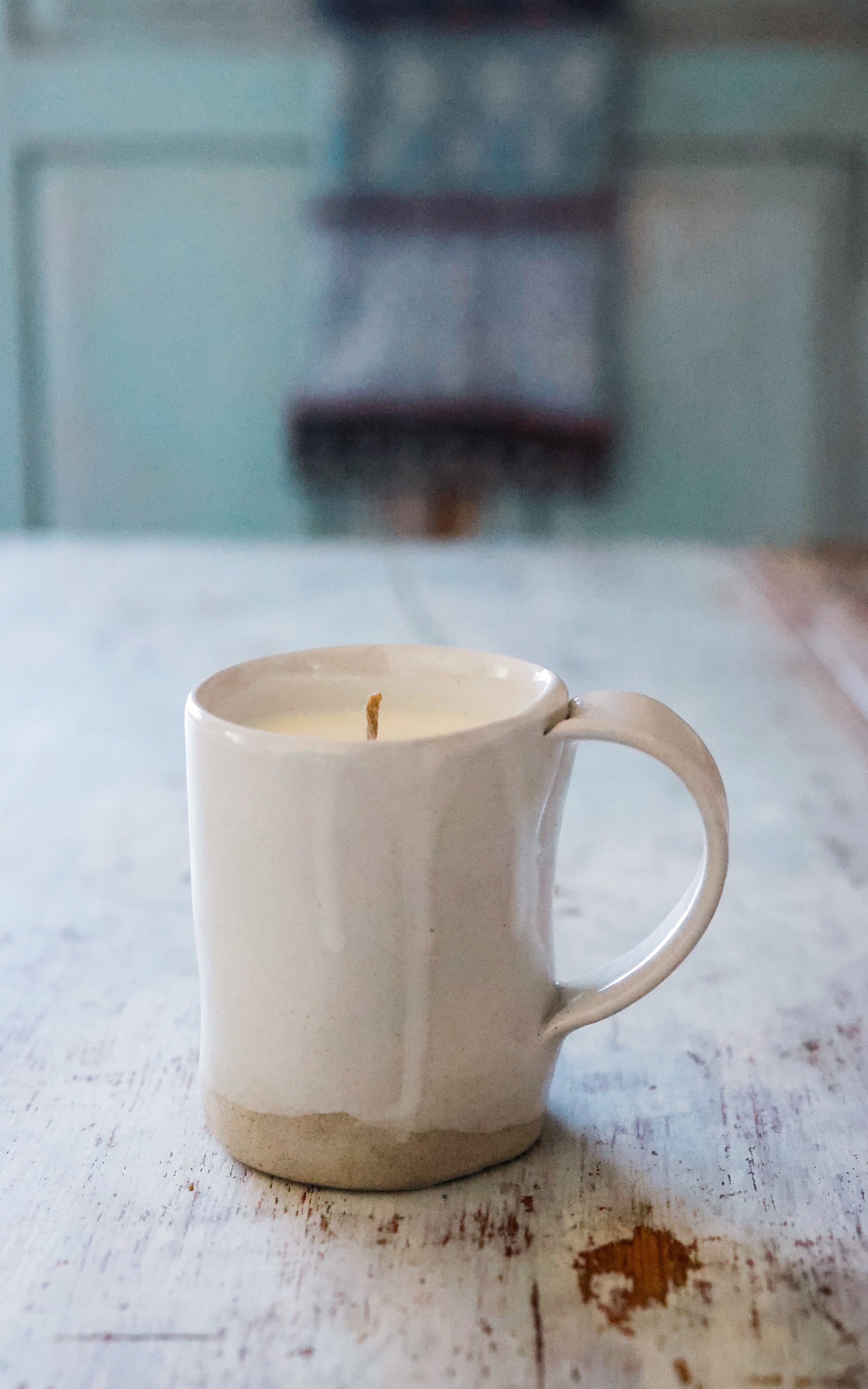 Set of Two Handmade Marley & Lockyer Mugs Liz June's Atelier Lavender Essential Oil Candles