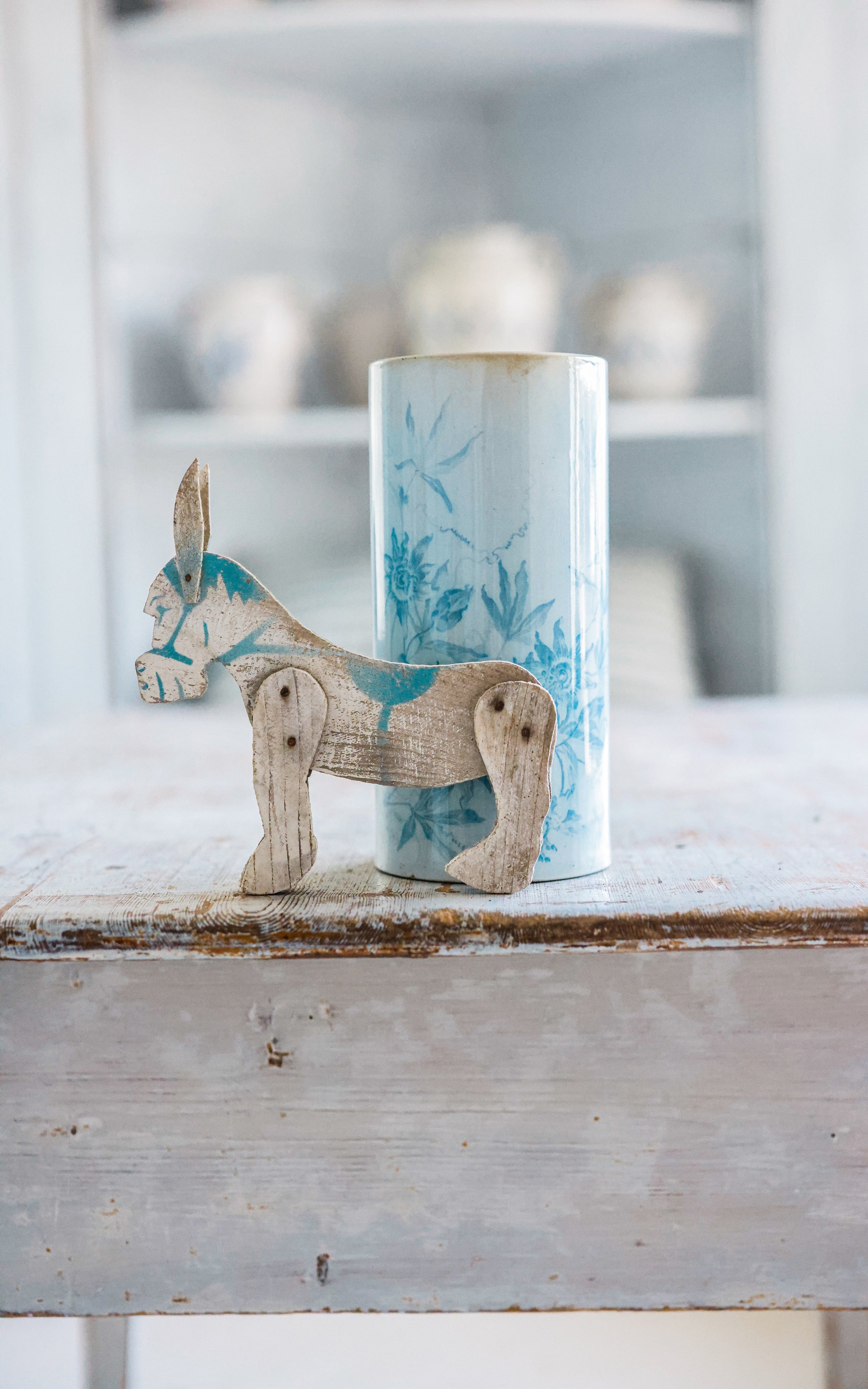 Vintage French Wooden Donkey