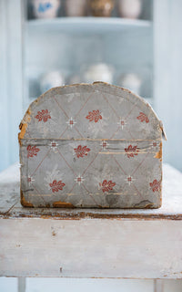 Vintage French Wallpapered Wood Box