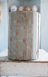 Vintage French Wallpapered Wood Box