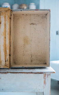 Vintage French Wallpapered Wood Box