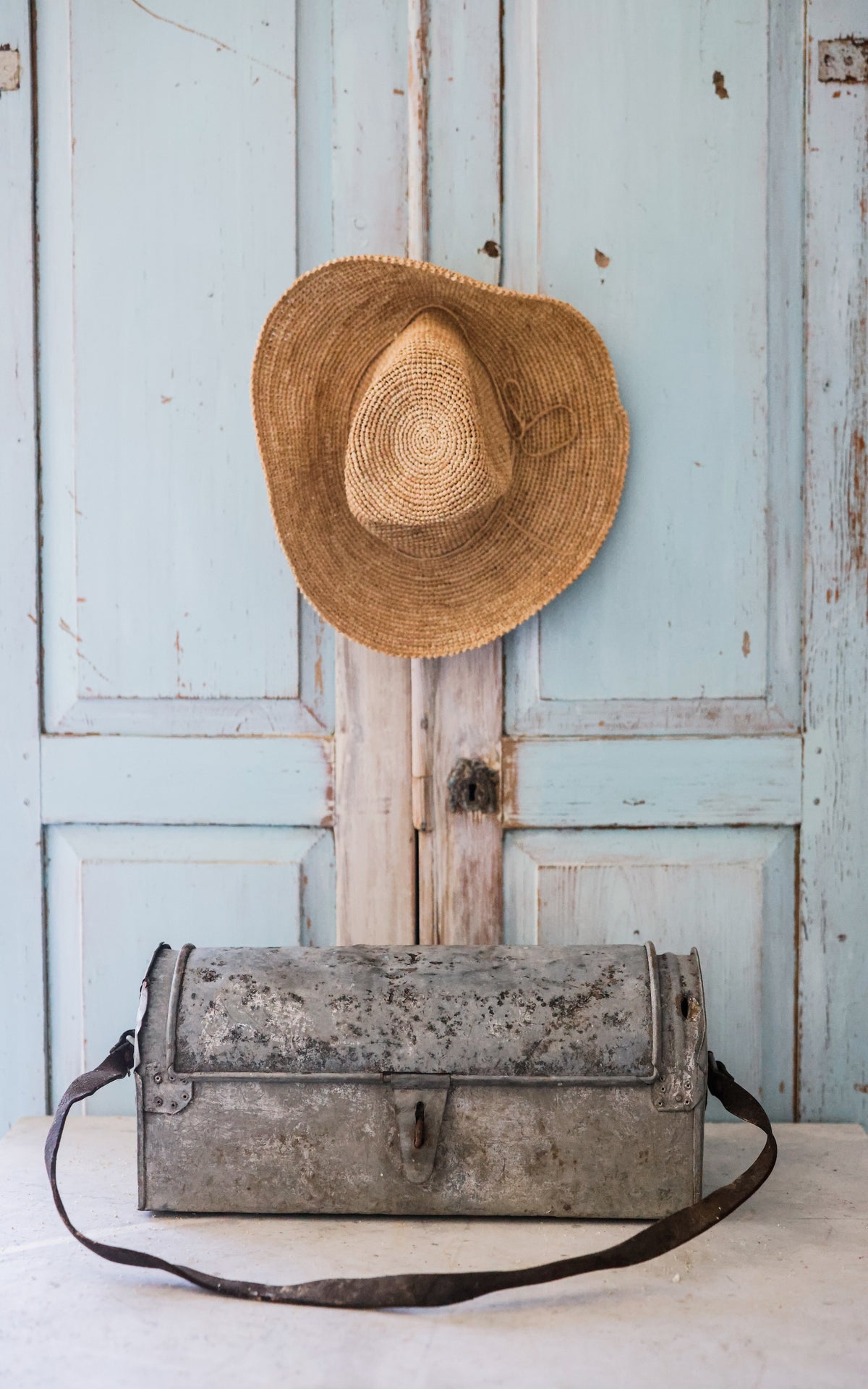 Vintage French Zinc Container