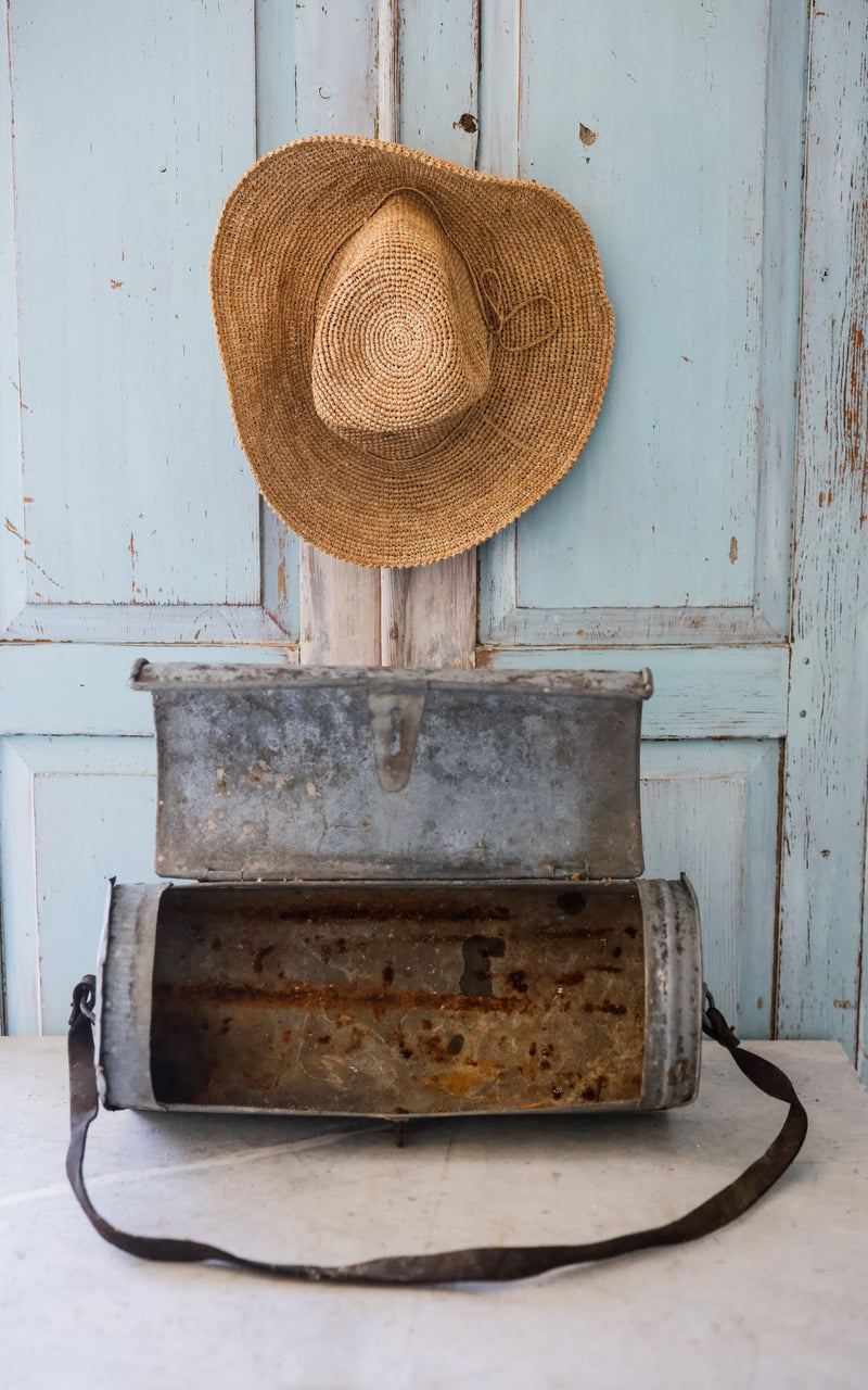Vintage French Zinc Container