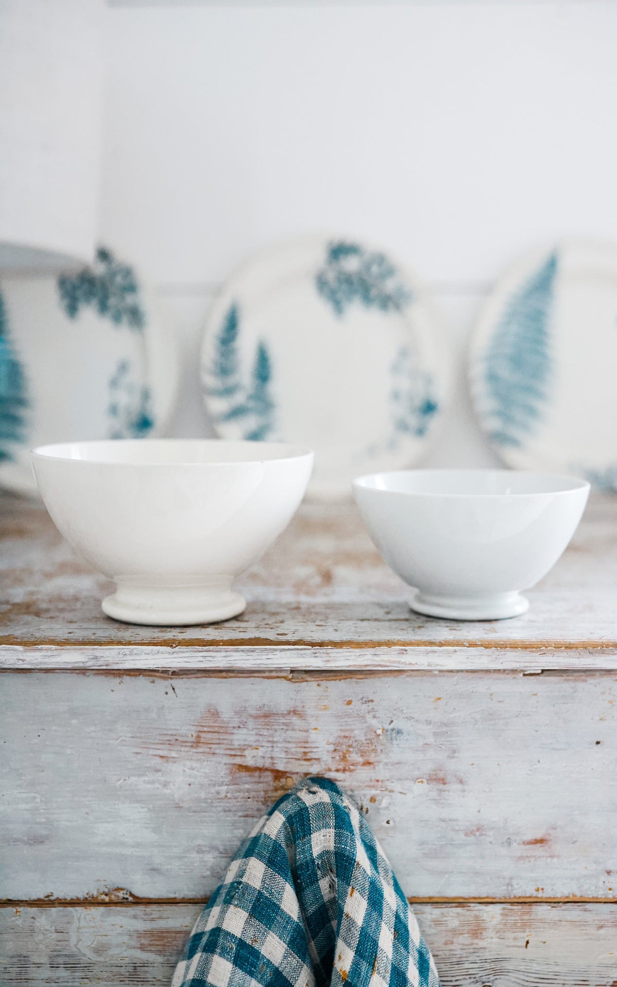 Set of Two French Ironstone Bowls