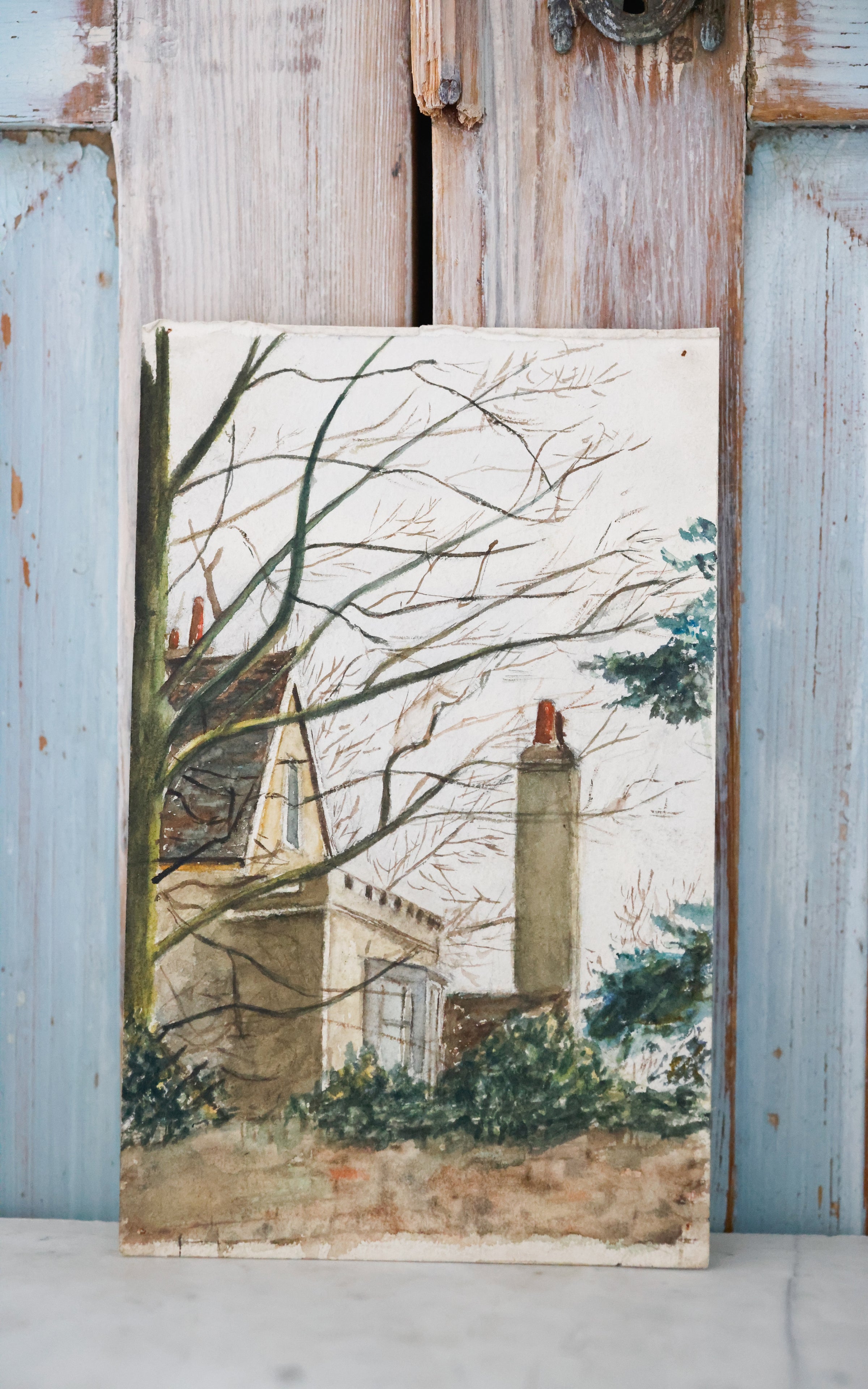 Vintage English Watercolor