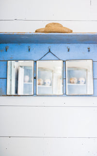 Large Vintage French Beveled Mirror