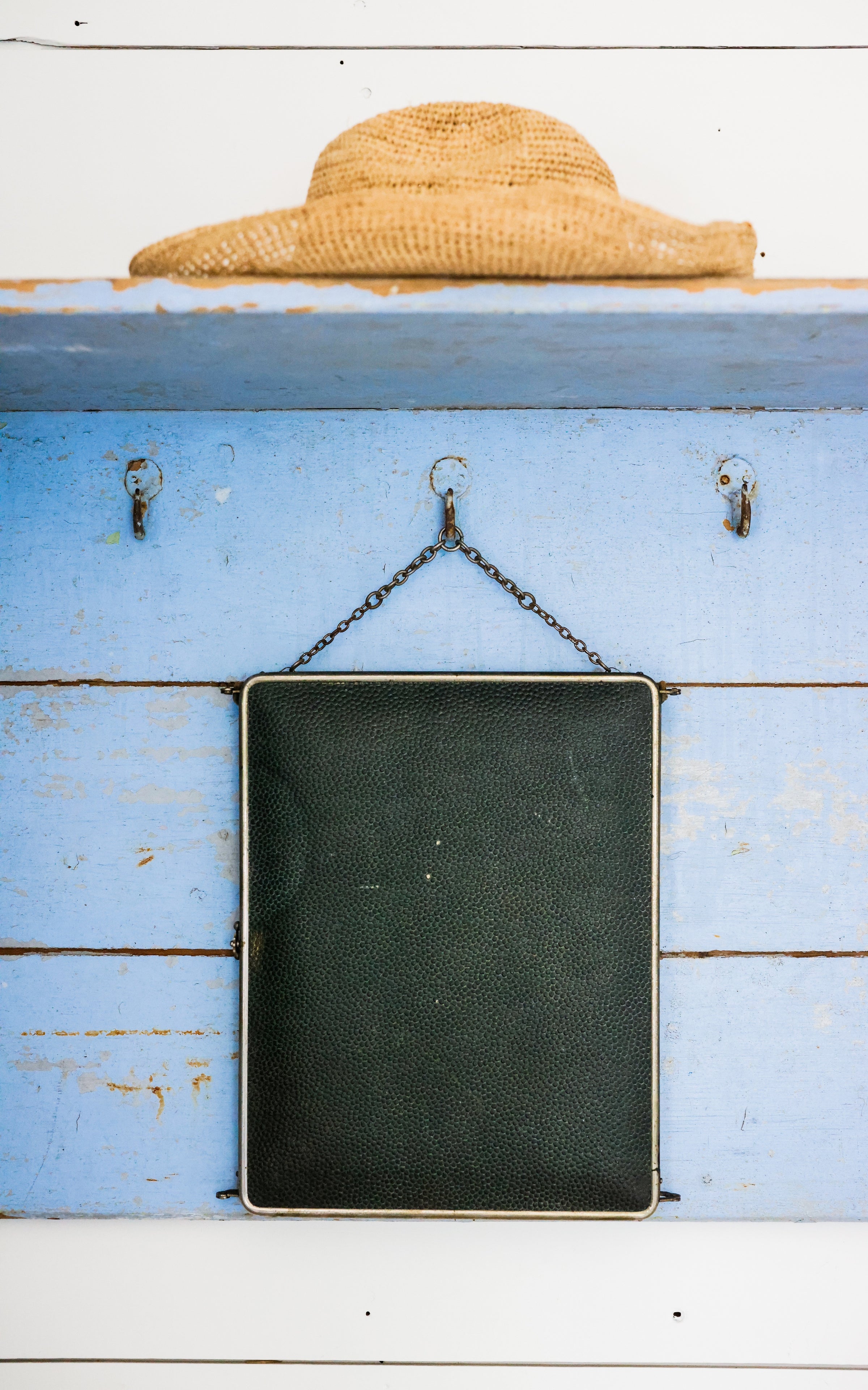 Large Vintage French Beveled Mirror