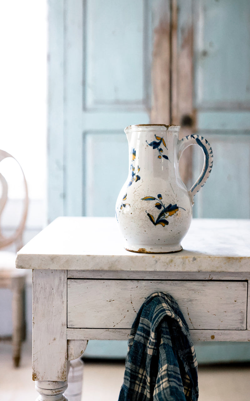 Vintage French Stoneware Pitcher