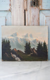 Vintage French Oil Painting on Canvas