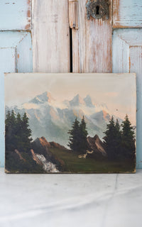 Vintage French Oil Painting on Canvas