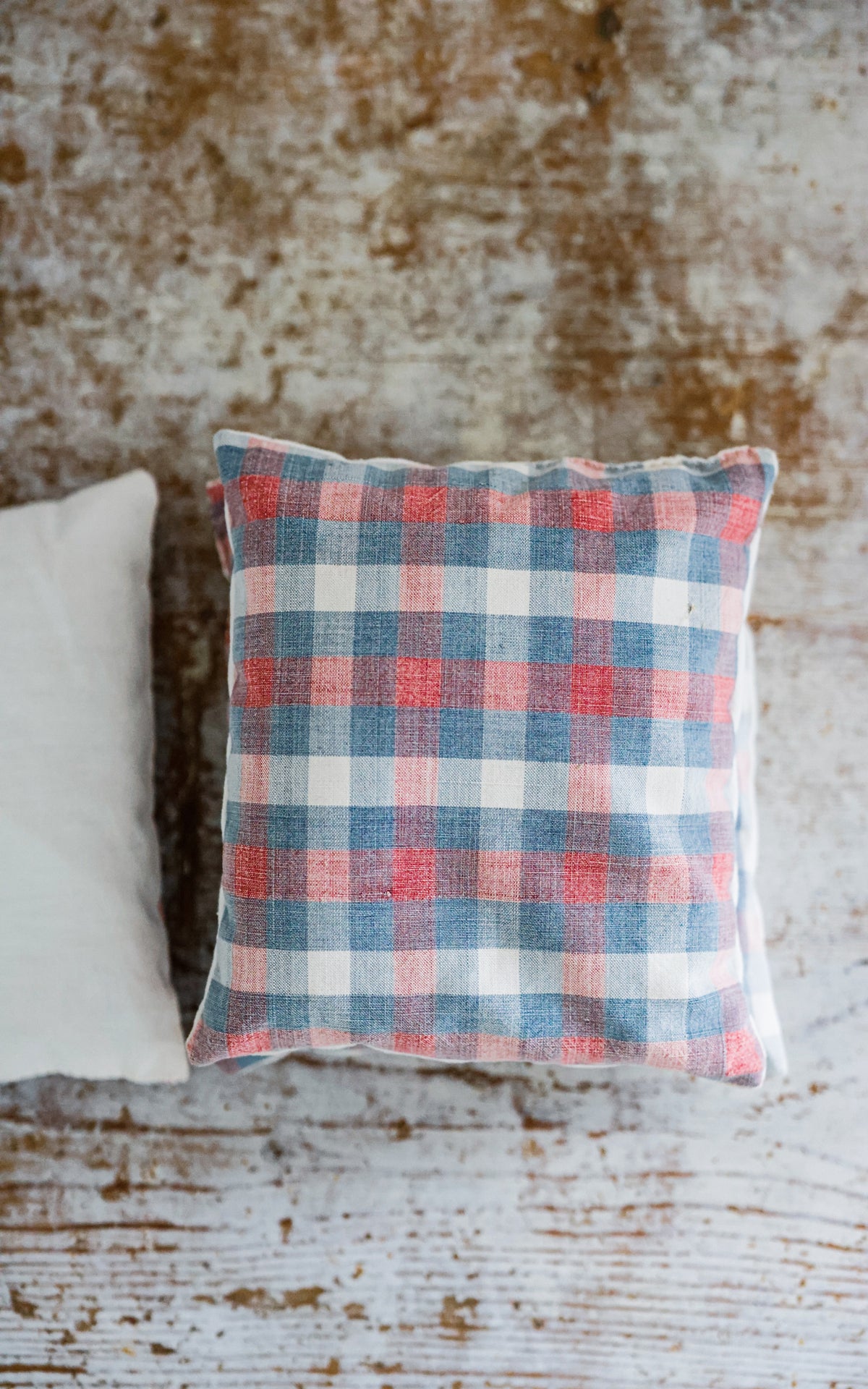 Set of Two Vintage French Textile Lavender Pillows