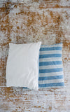 Set of Three Vintage French Ticking Lavender Pillows