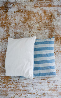 Set of Three Vintage French Ticking Lavender Pillows