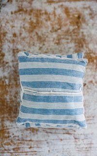 Set of Three Vintage French Ticking Lavender Pillows