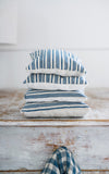 Set of Three Vintage French Ticking Lavender Pillows