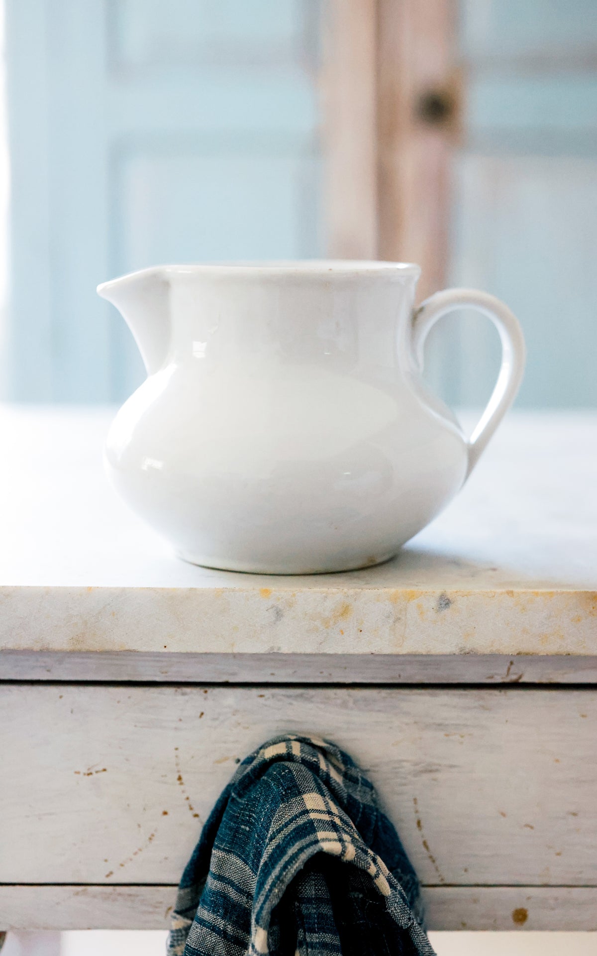 Vintage French Stoneware Pitcher