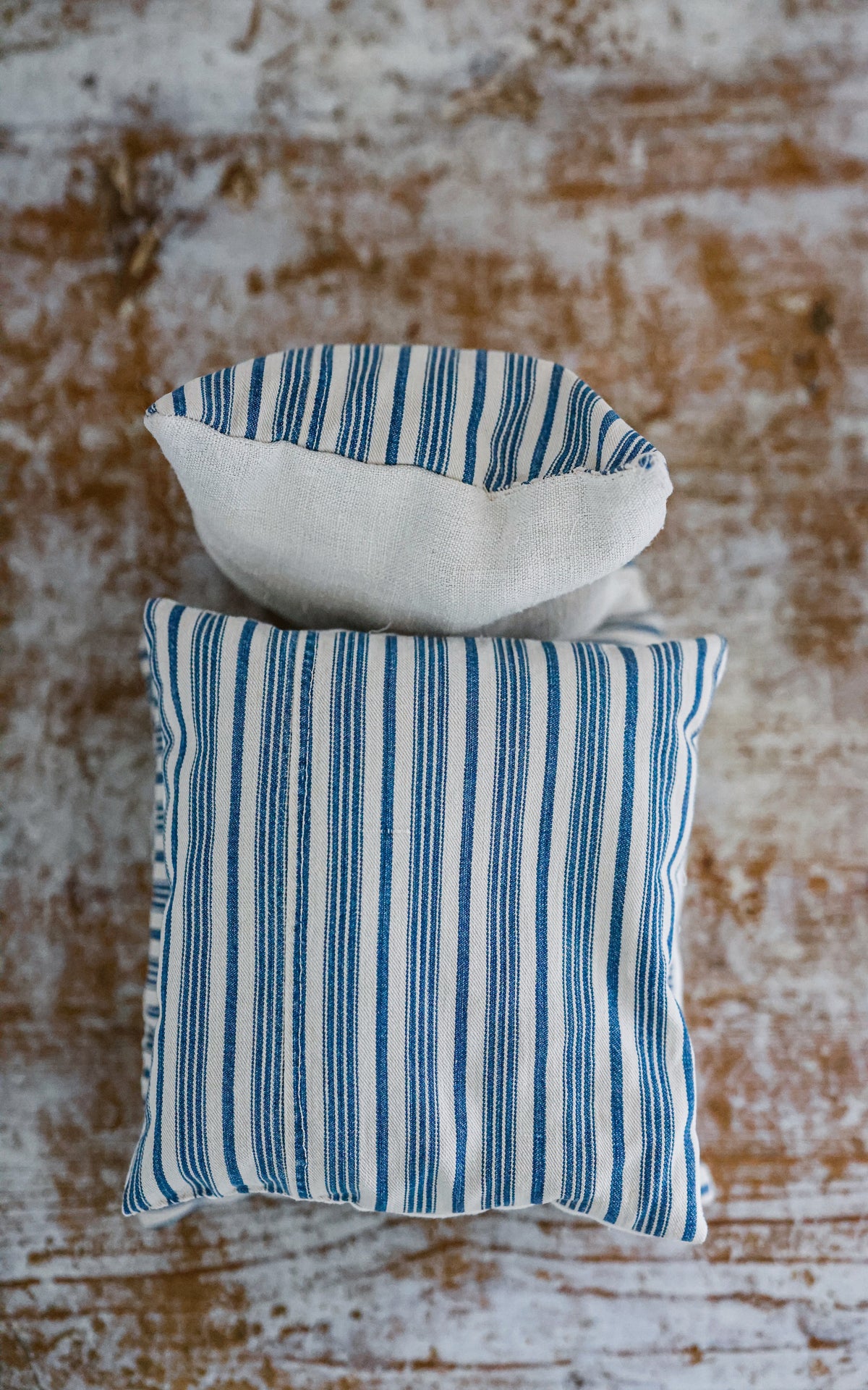 Set of Two Vintage French Textile Lavender Pillows