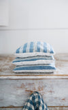 Set of Three Vintage French Ticking Lavender Pillows