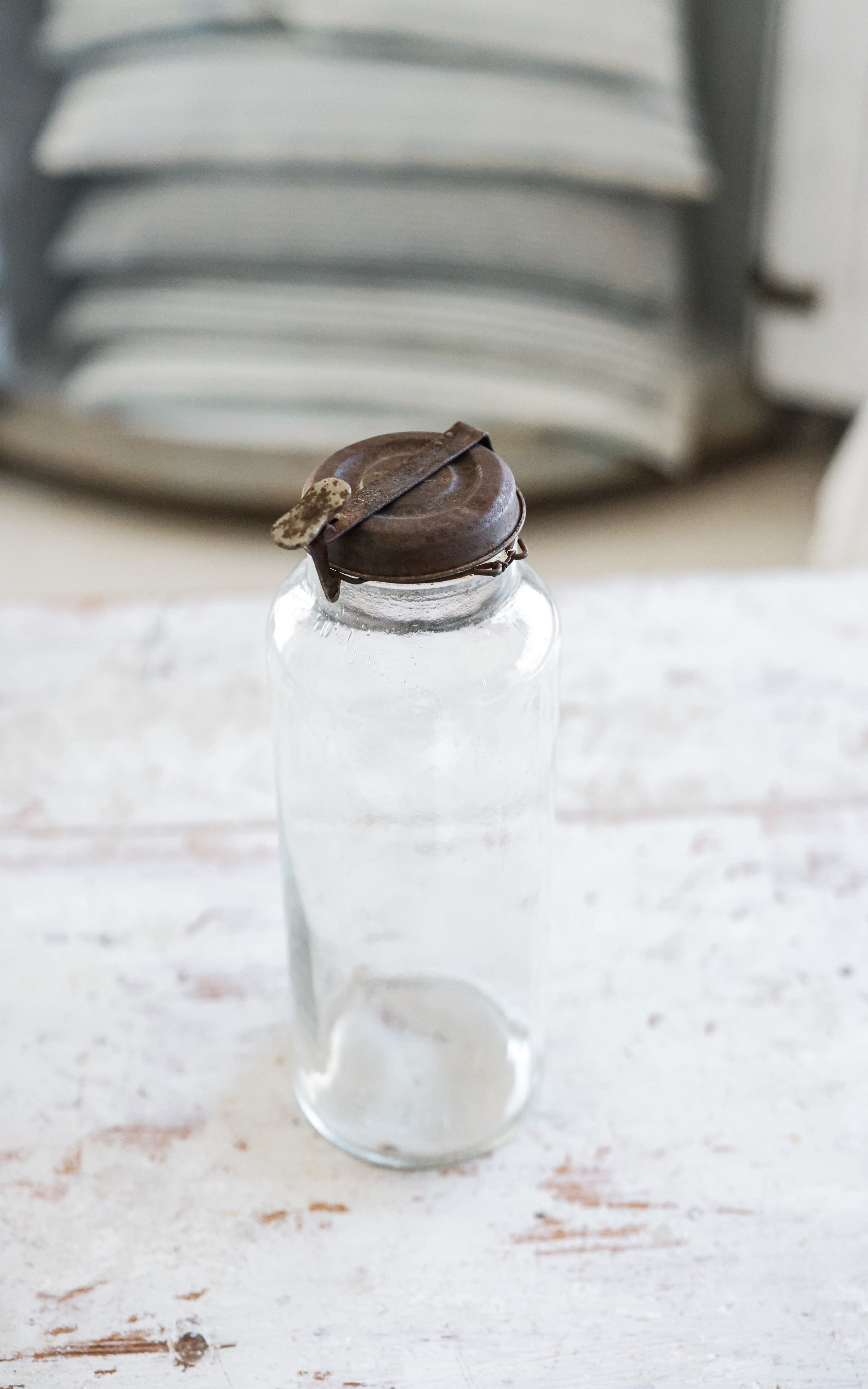 Vintage French Glass Canister