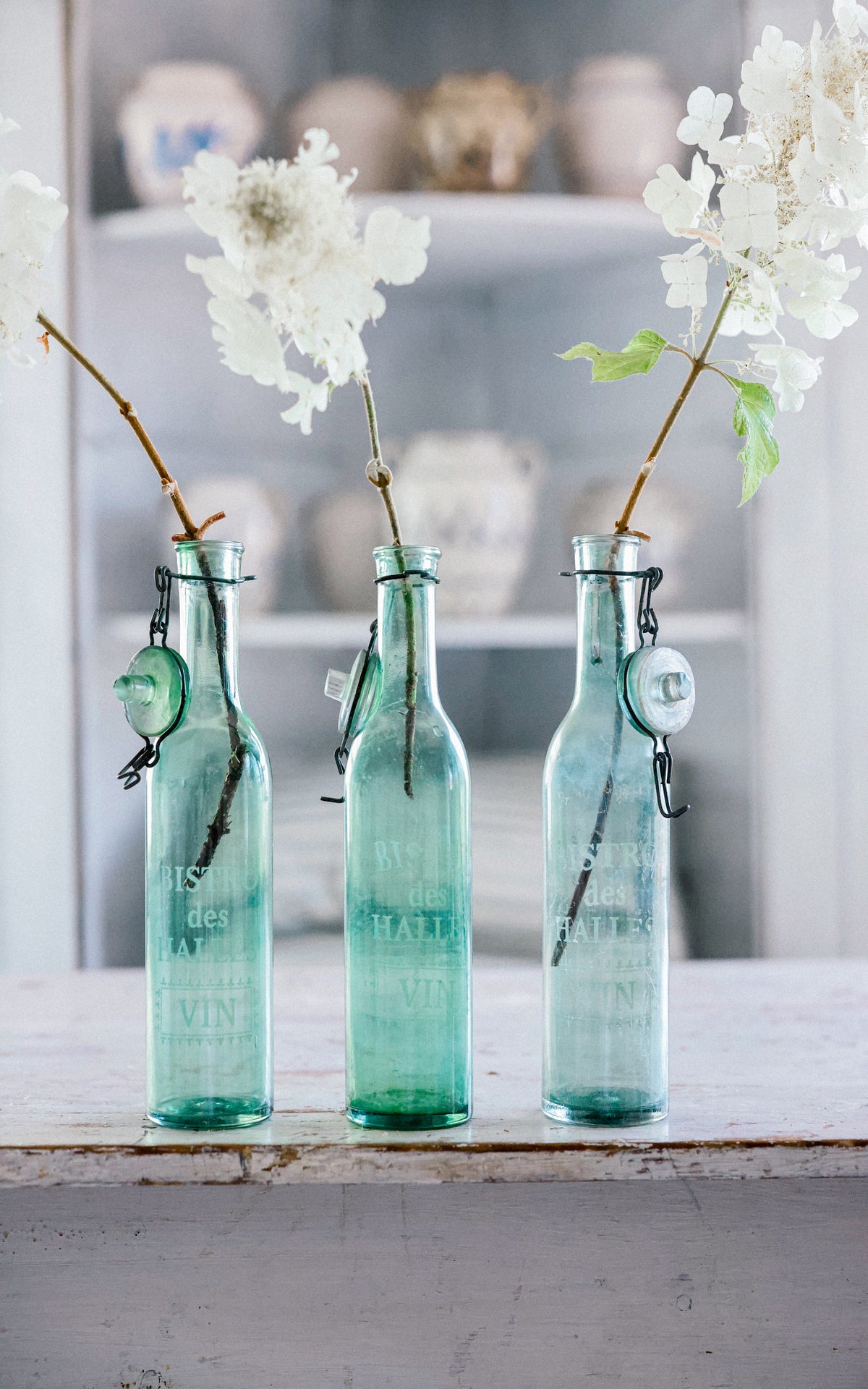 Set of Three Vintage French Bistro Bottles
