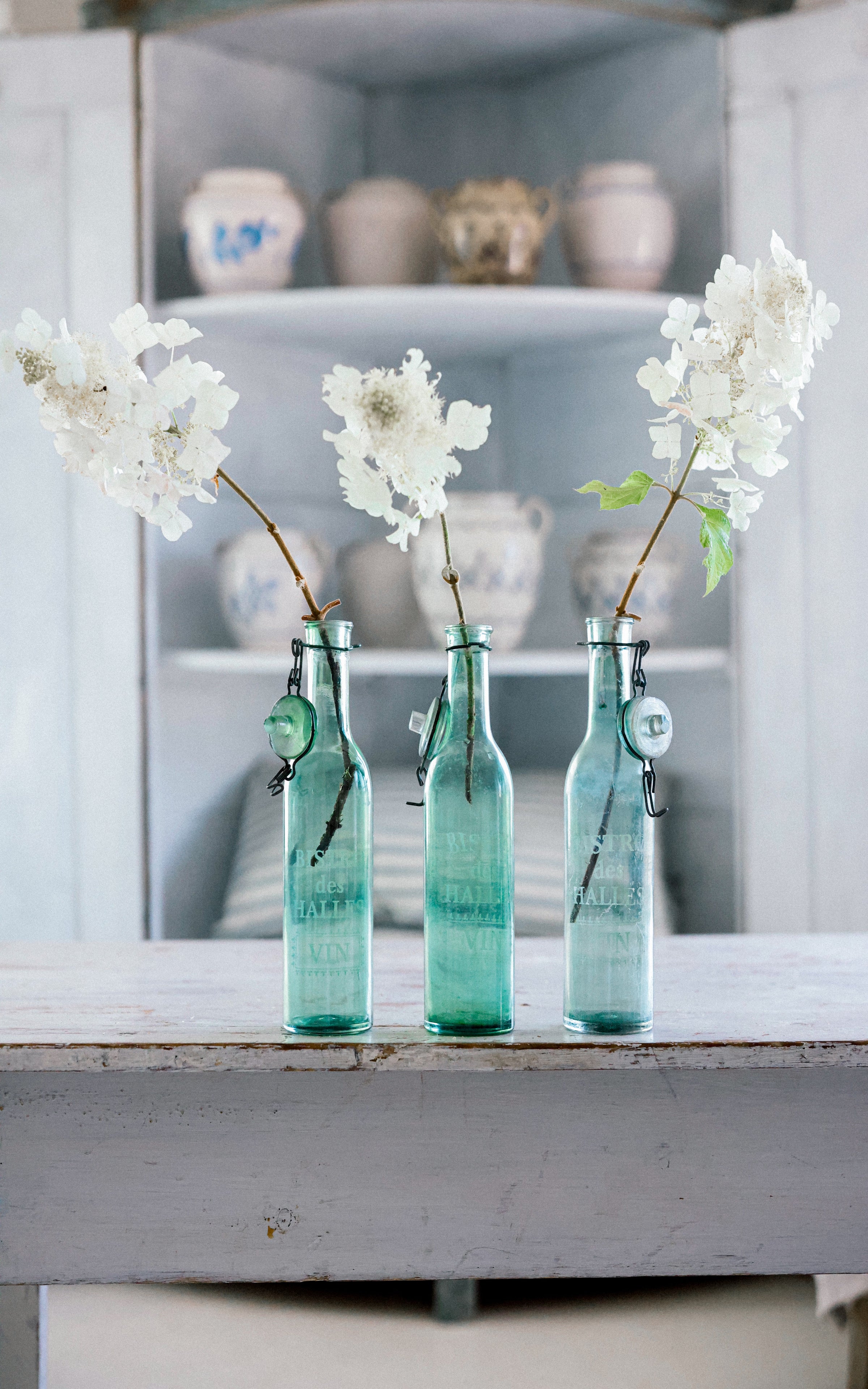 Set of Three Vintage French Bistro Bottles