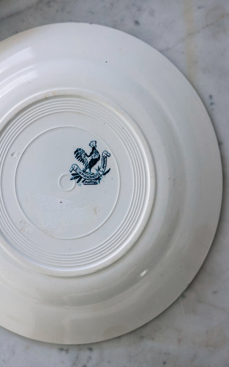Set of Two Vintage French Ironstone Plates