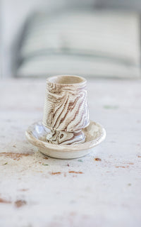 Vintage French Stoneware Match Striker