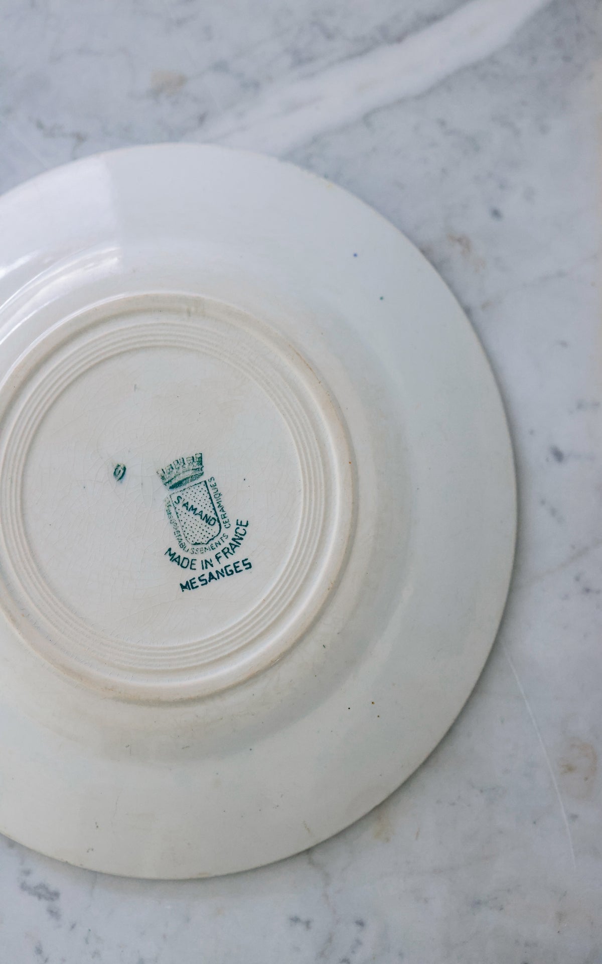 Vintage French Stoneware Plate