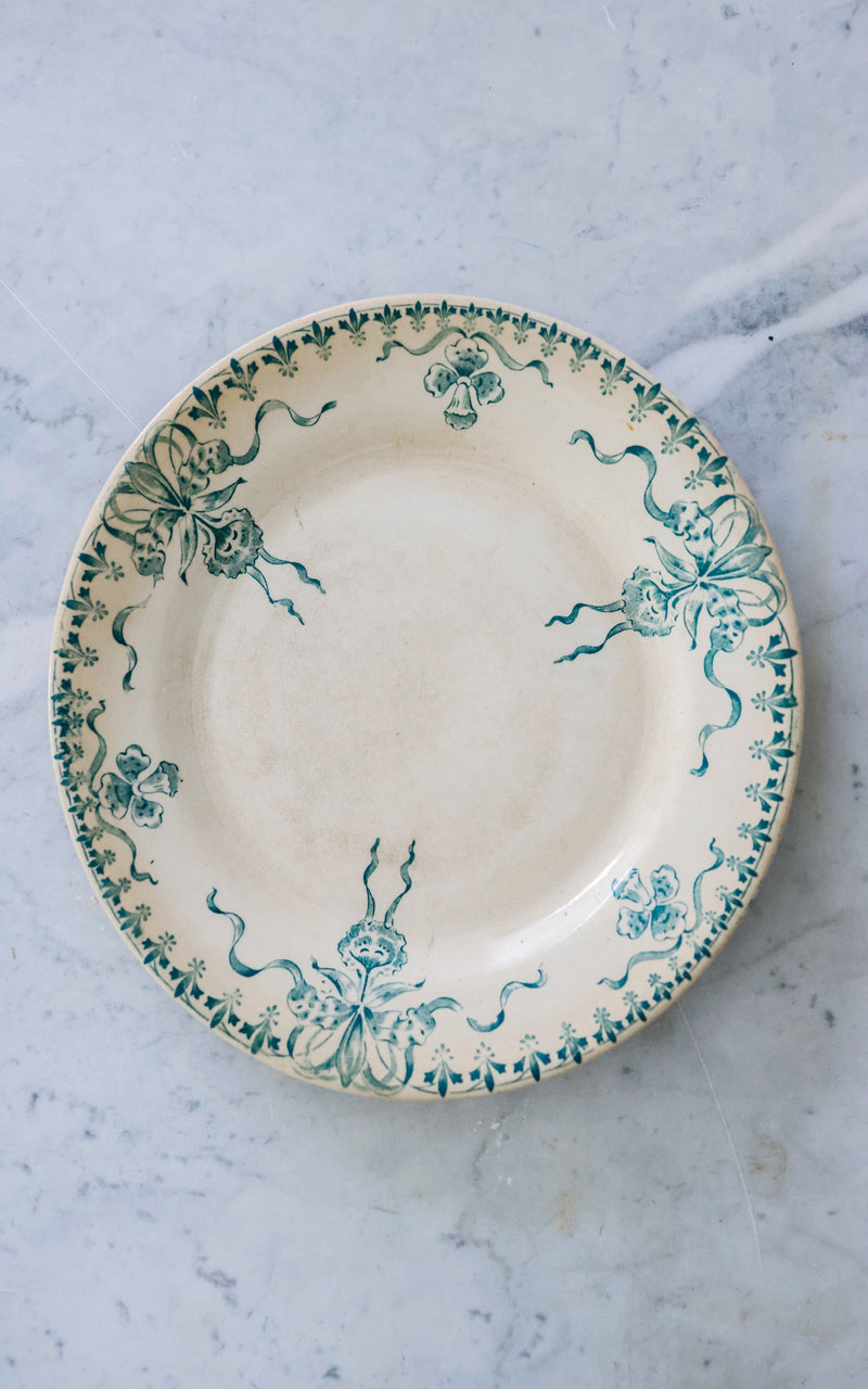 Set of Four Vintage French Transferware Plates