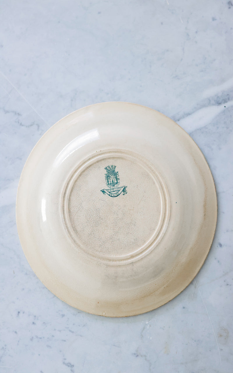 Set of Four Vintage French Transferware Plates