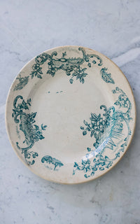 Set of Four Vintage French Transferware Plates