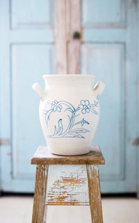 Vintage Swedish Stoneware Crock ~ F