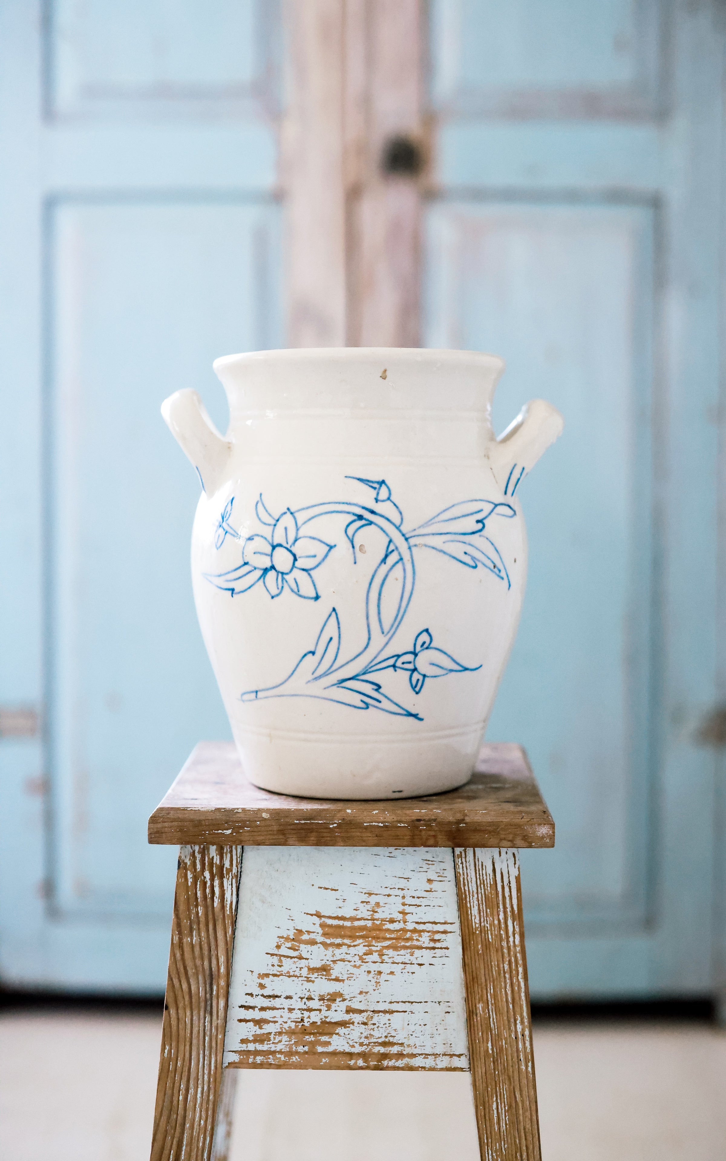 Vintage Swedish Stoneware Crock ~ F