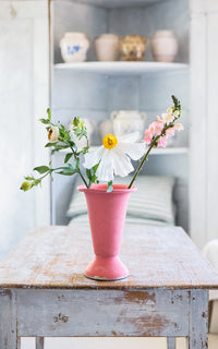 One Vintage French Weighted Flower Container