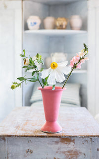 One Vintage French Weighted Flower Container